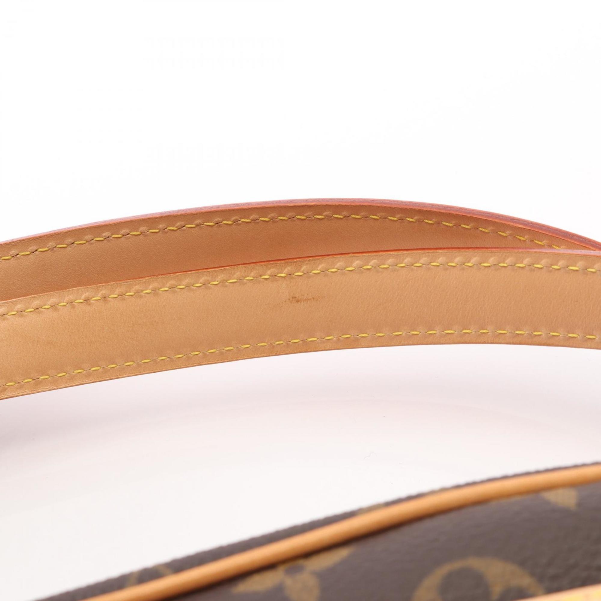 Louis Vuitton Brown Coated Canvas Leather Shoulder Bag