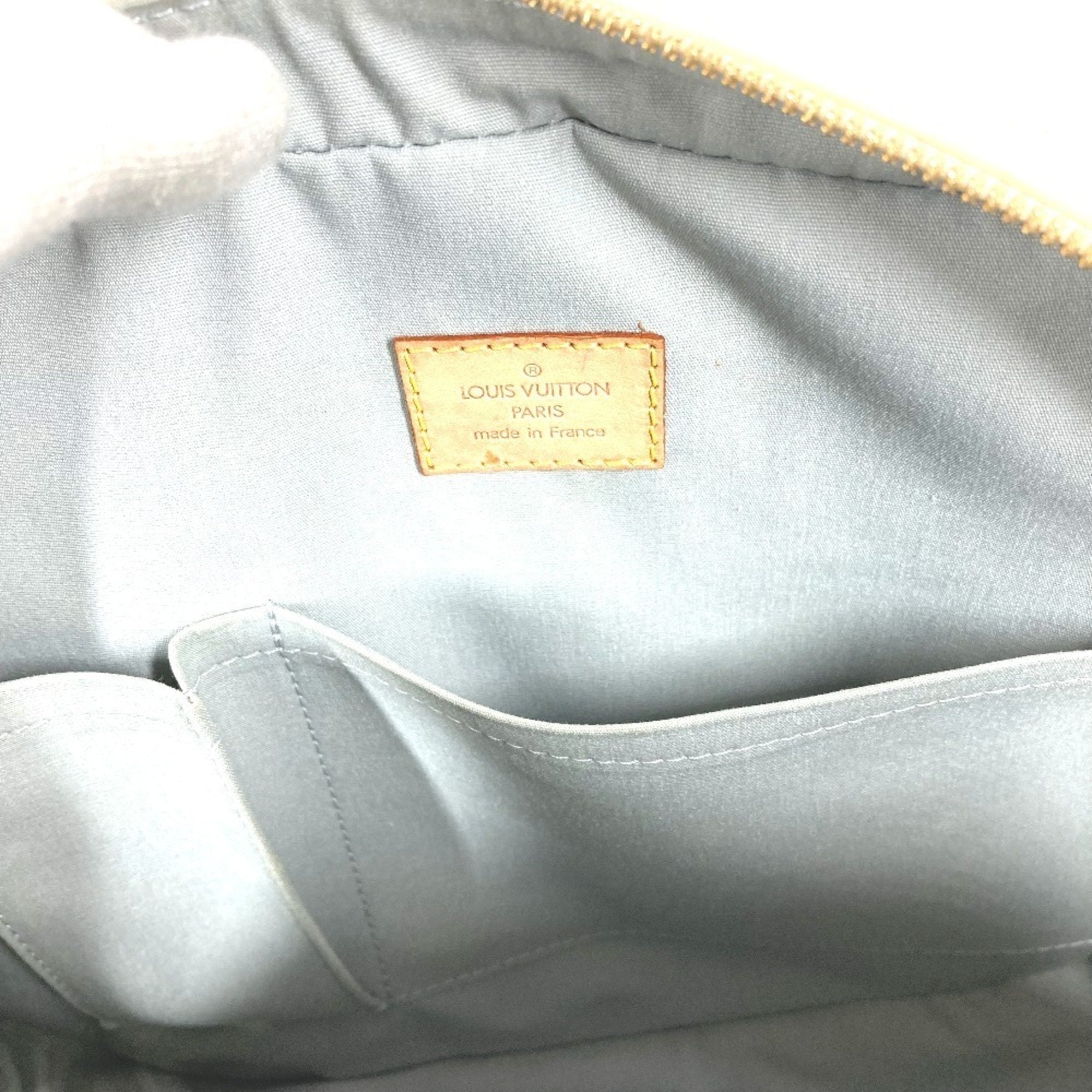 Louis Vuitton Pearl White Monogram Vernis Handbag Shoulder Bag Tote Bag