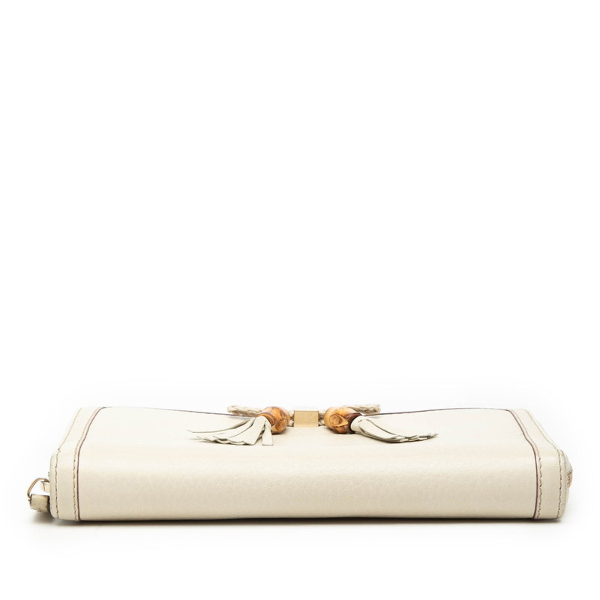 Gucci Beige Leather Long Wallet (Bi-Fold) (Pre-Owned)