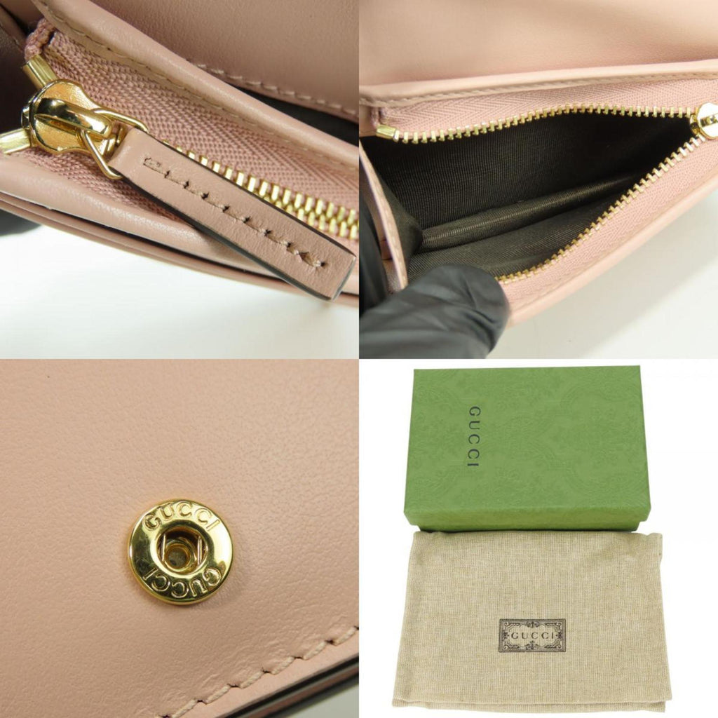 Gucci Pink Leather Wallet (Bi-Fold) (Pre-Owned)