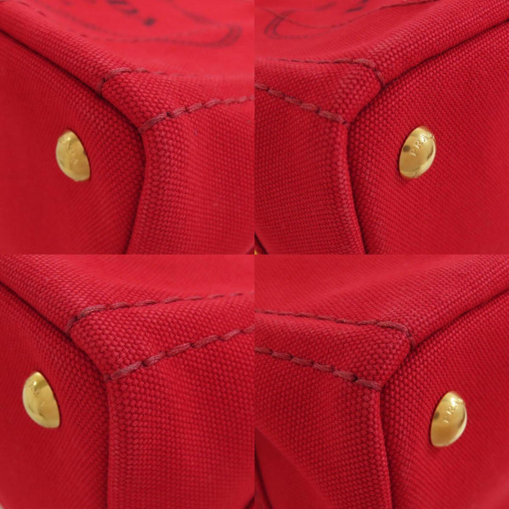 Prada Red Color Canapa Handbag