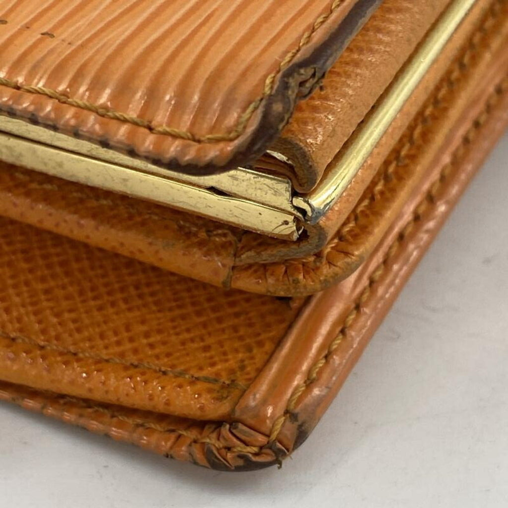 Louis Vuitton Epi Orange Epi Leather Wallet