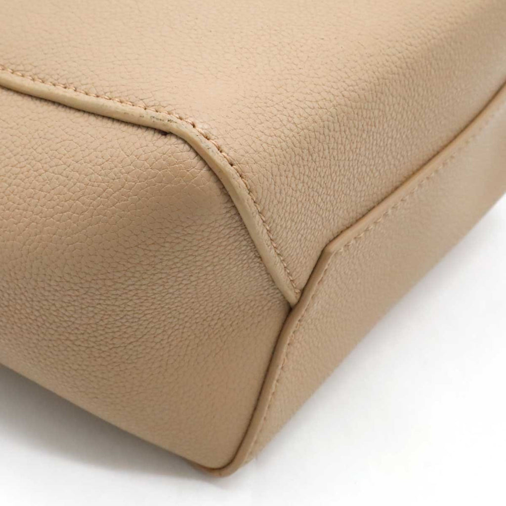 Celine Beige Leather Shoulder Bag