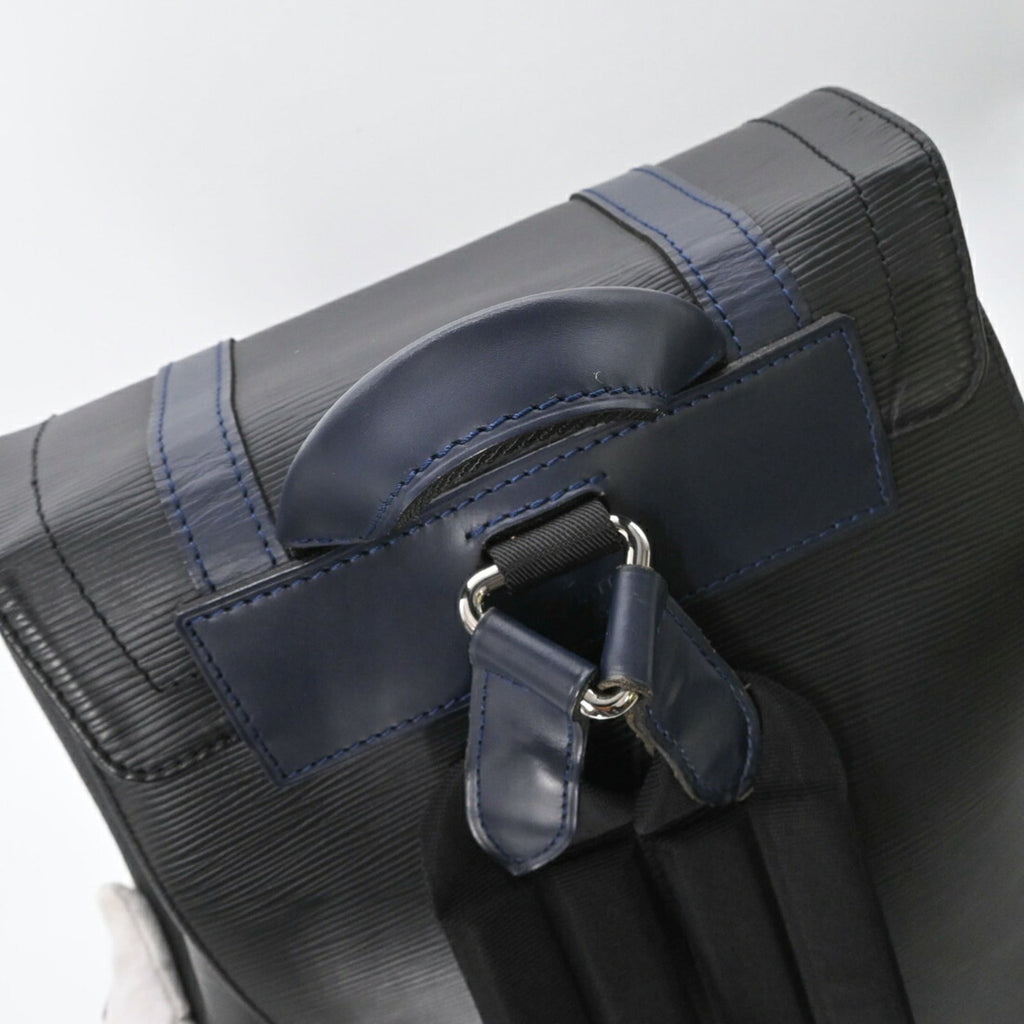 Louis Vuitton Black Blue Gray Monogram Eclipse Monogram Eclipse Epi Leather Backpack