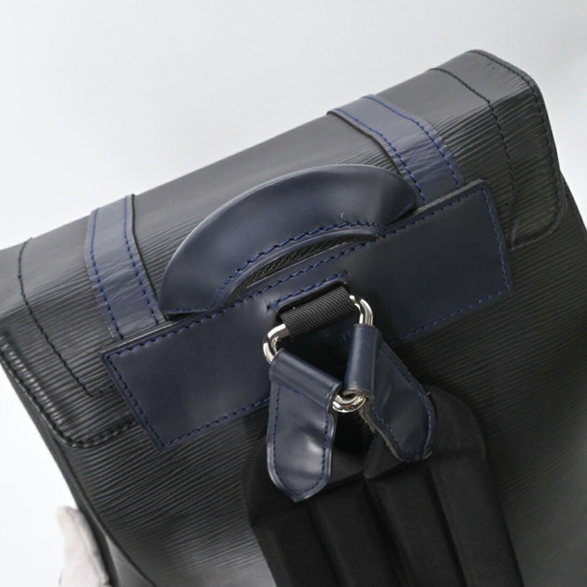 Louis Vuitton Black Blue Gray Monogram Eclipse Monogram Eclipse Epi Leather Backpack