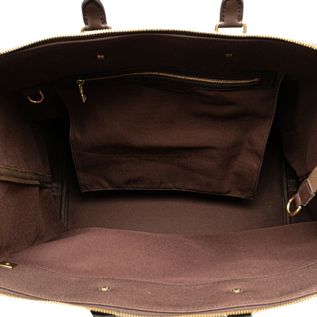 Louis Vuitton Brown Pvc Leather Boston Bag