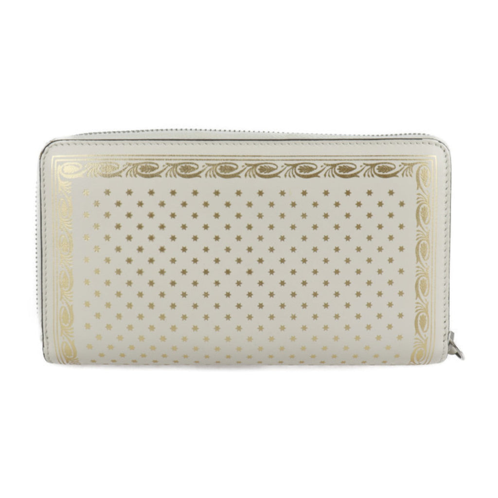 Gucci Gold Ivory Leather Long Wallet (Bi-Fold) (Pre-Owned)