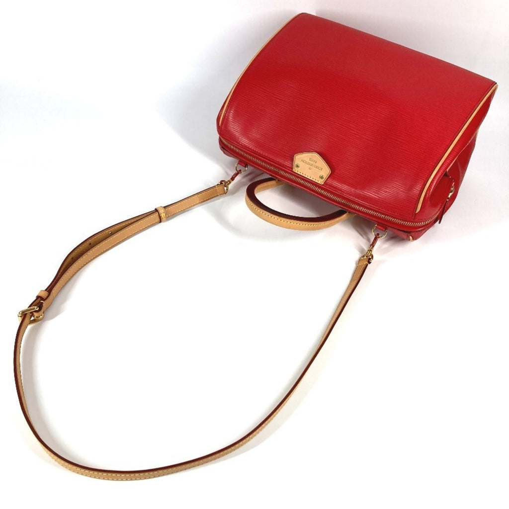 Louis Vuitton Red Color Epi Leather Boston Bag Handbag Shoulder Bag