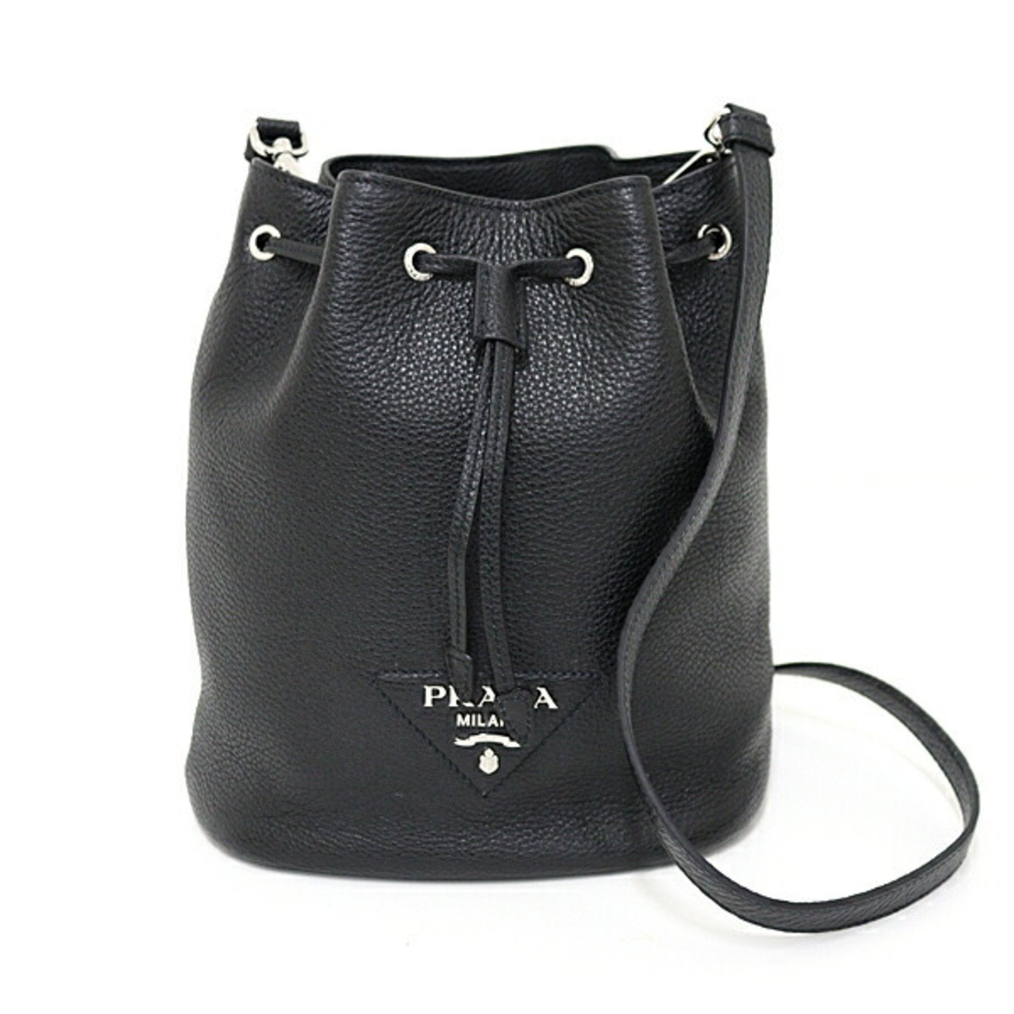 Prada Black Nero Leather Shoulder Bag
