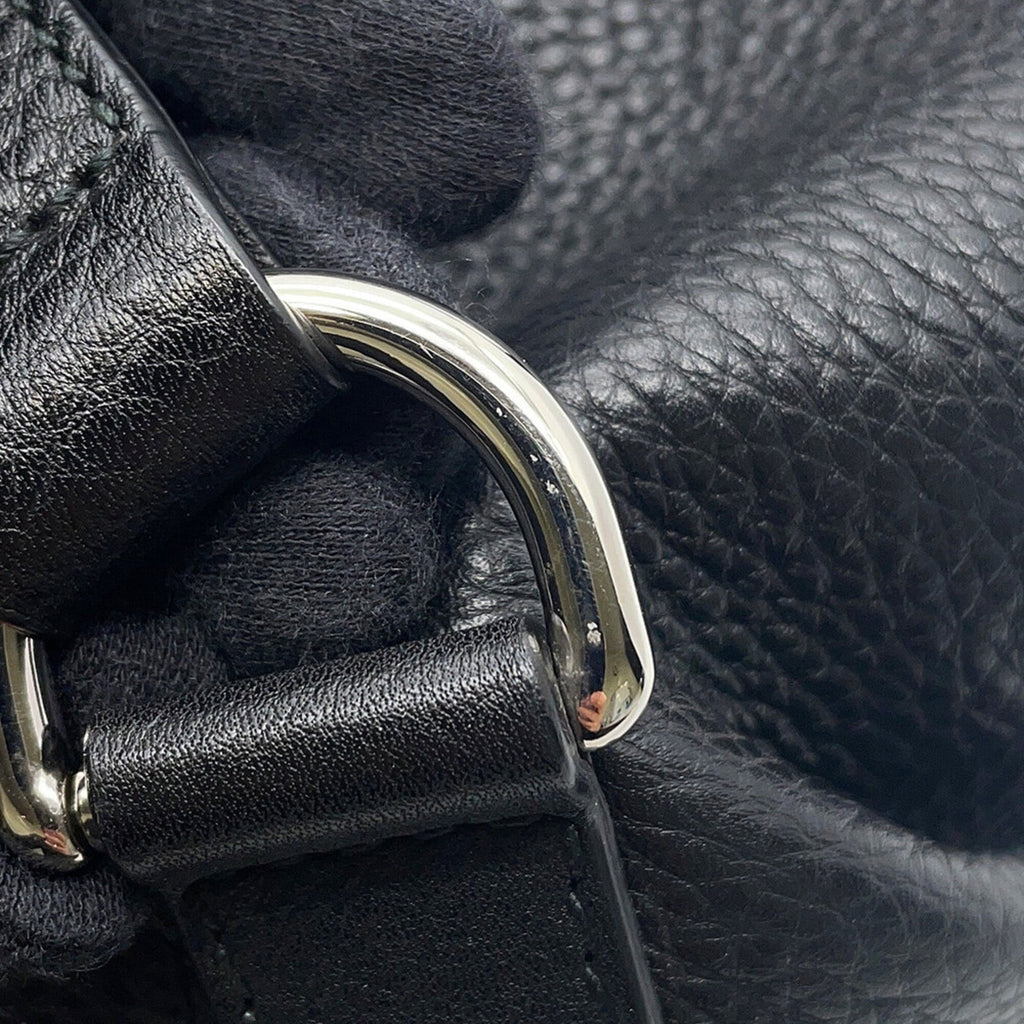 Gucci Black Leather Backpack Handbag (Pre-Owned)