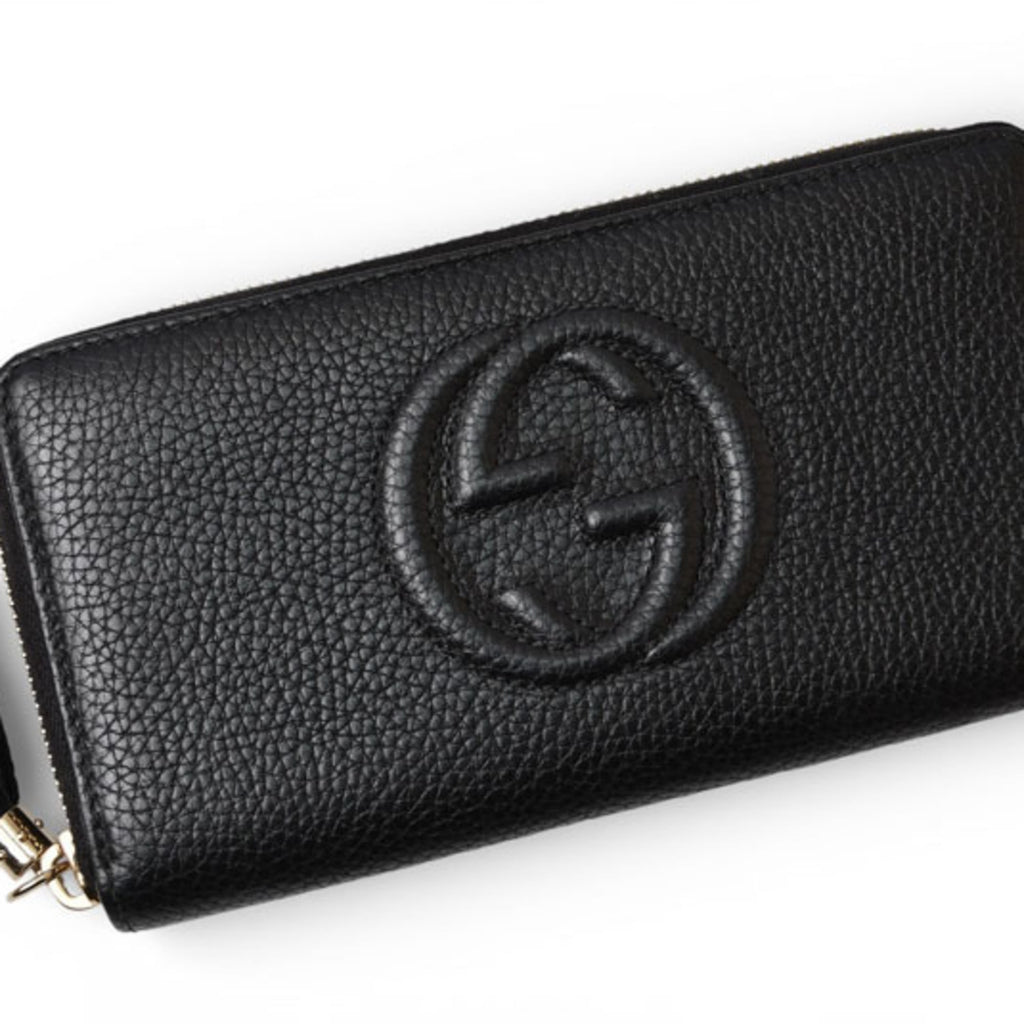 Gucci Black Leather Long Wallet (Bi-Fold) (Pre-Owned)
