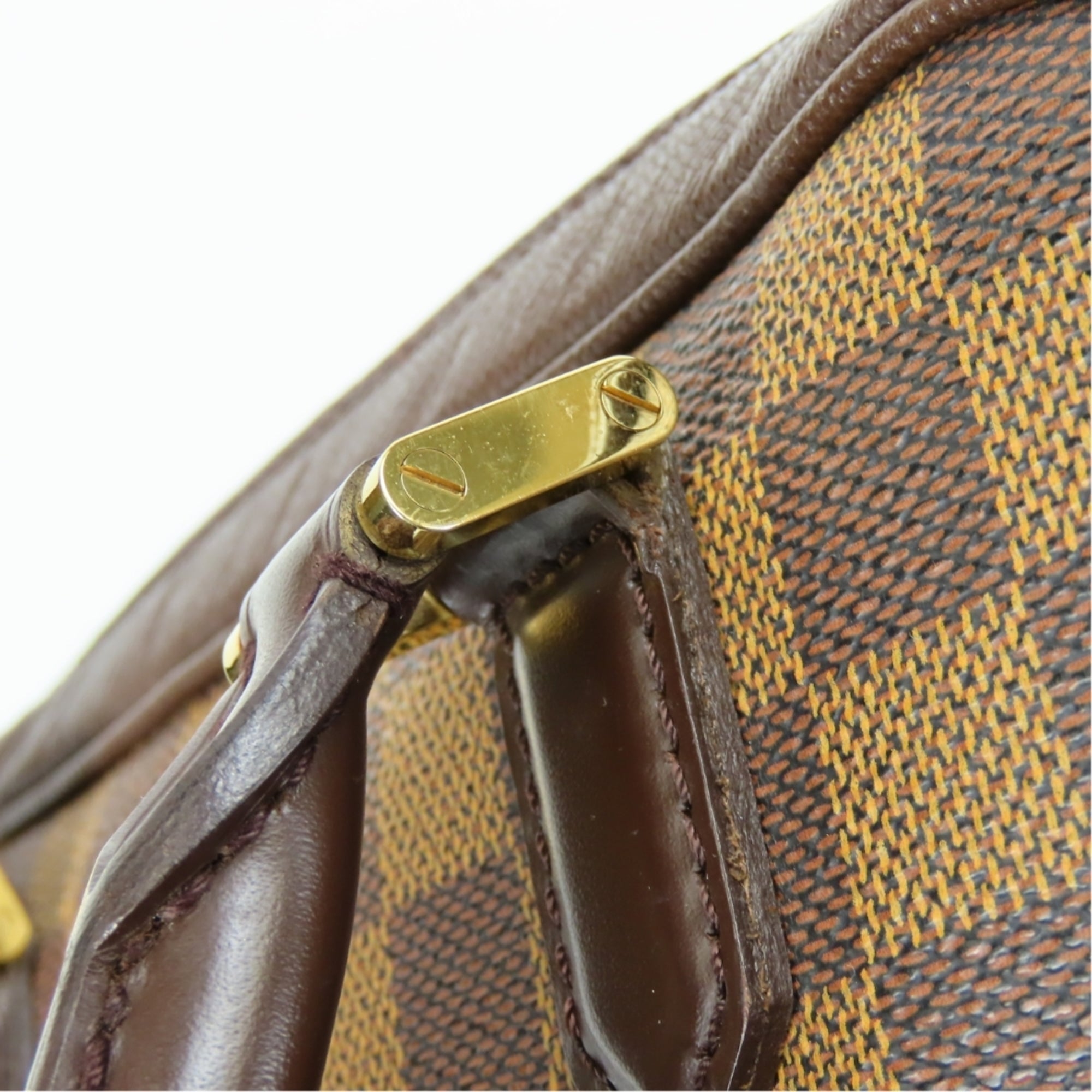 Louis Vuitton Brown Damier Canvas Ebene Damier Canvas Leather Handbag