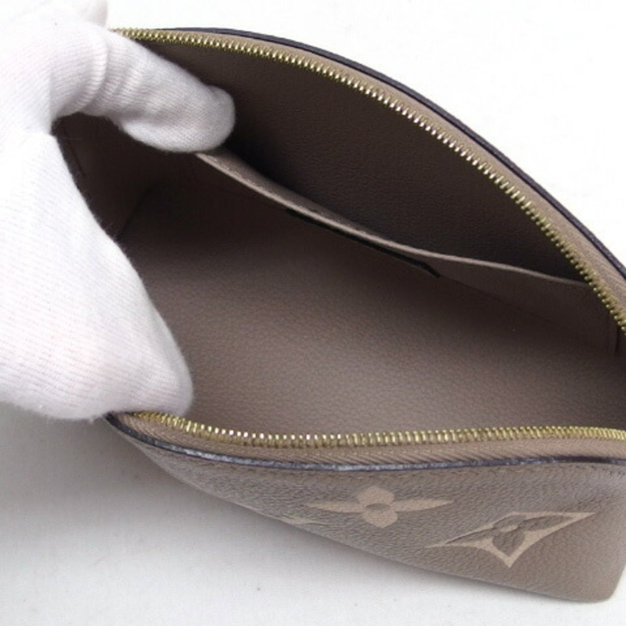 Louis Vuitton Monogram Empreinte Beige Grayish Tourterelle Monogram Empreinte Pochette