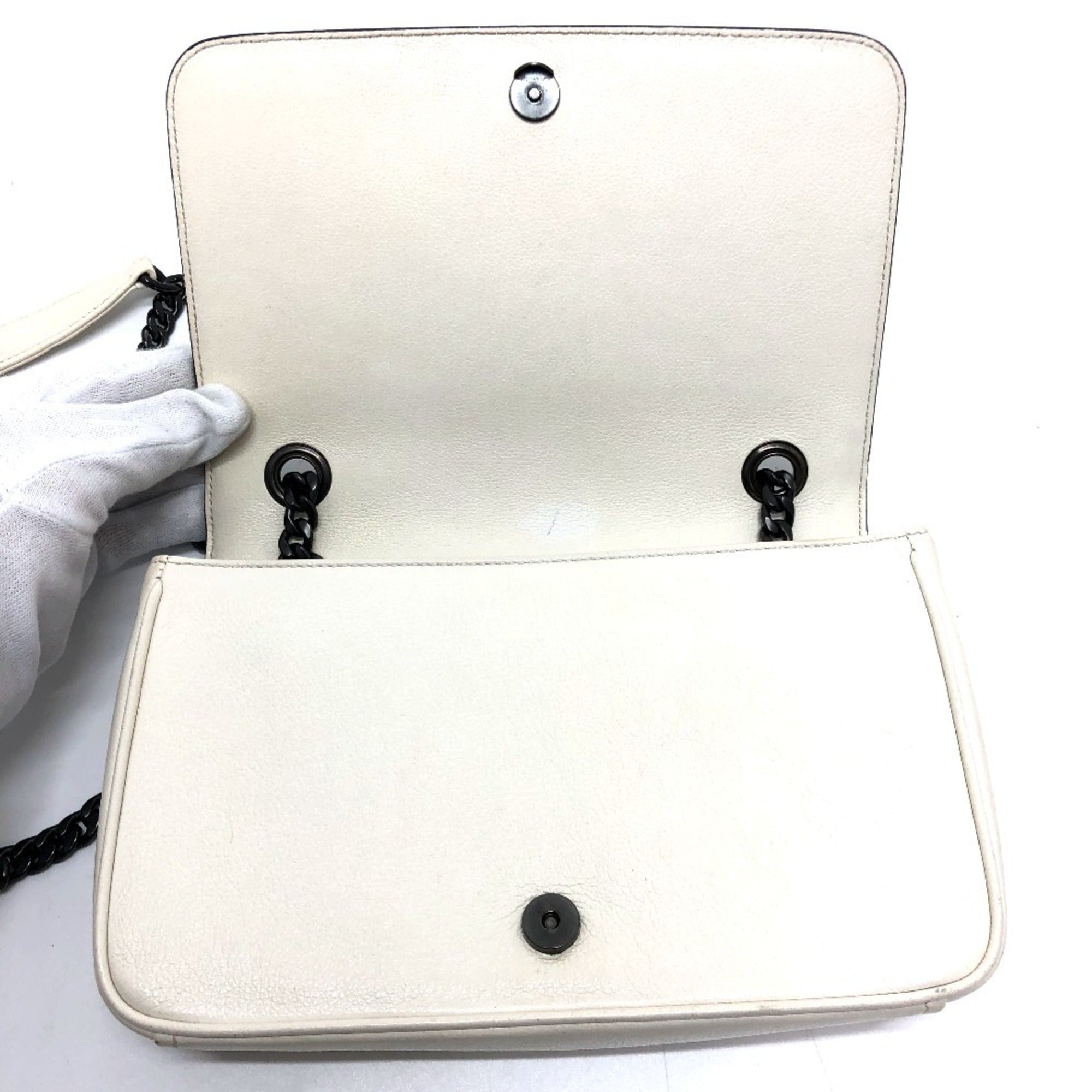 Prada White Leather Shoulder Bag
