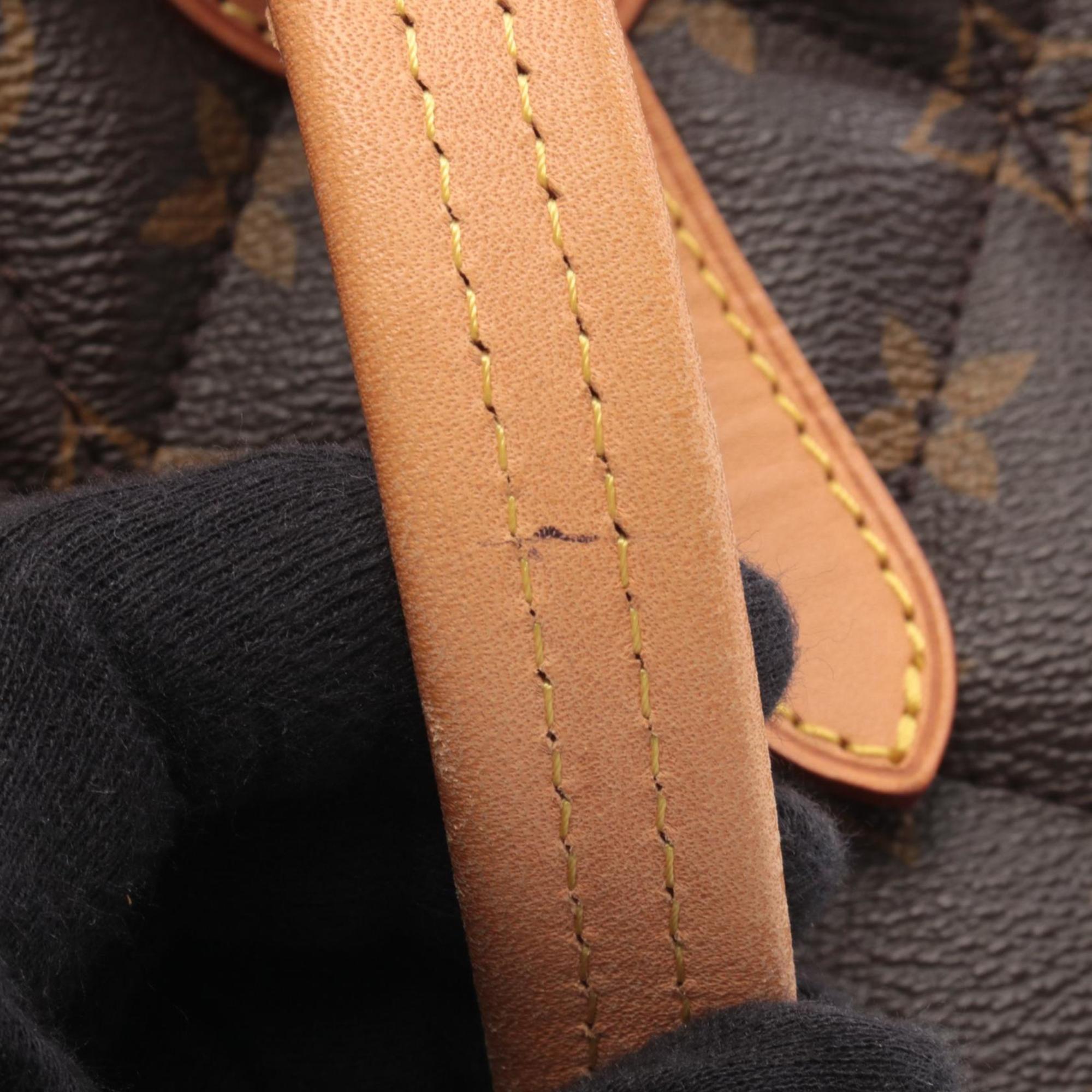 Louis Vuitton Brown Coated Canvas Leather Handbag