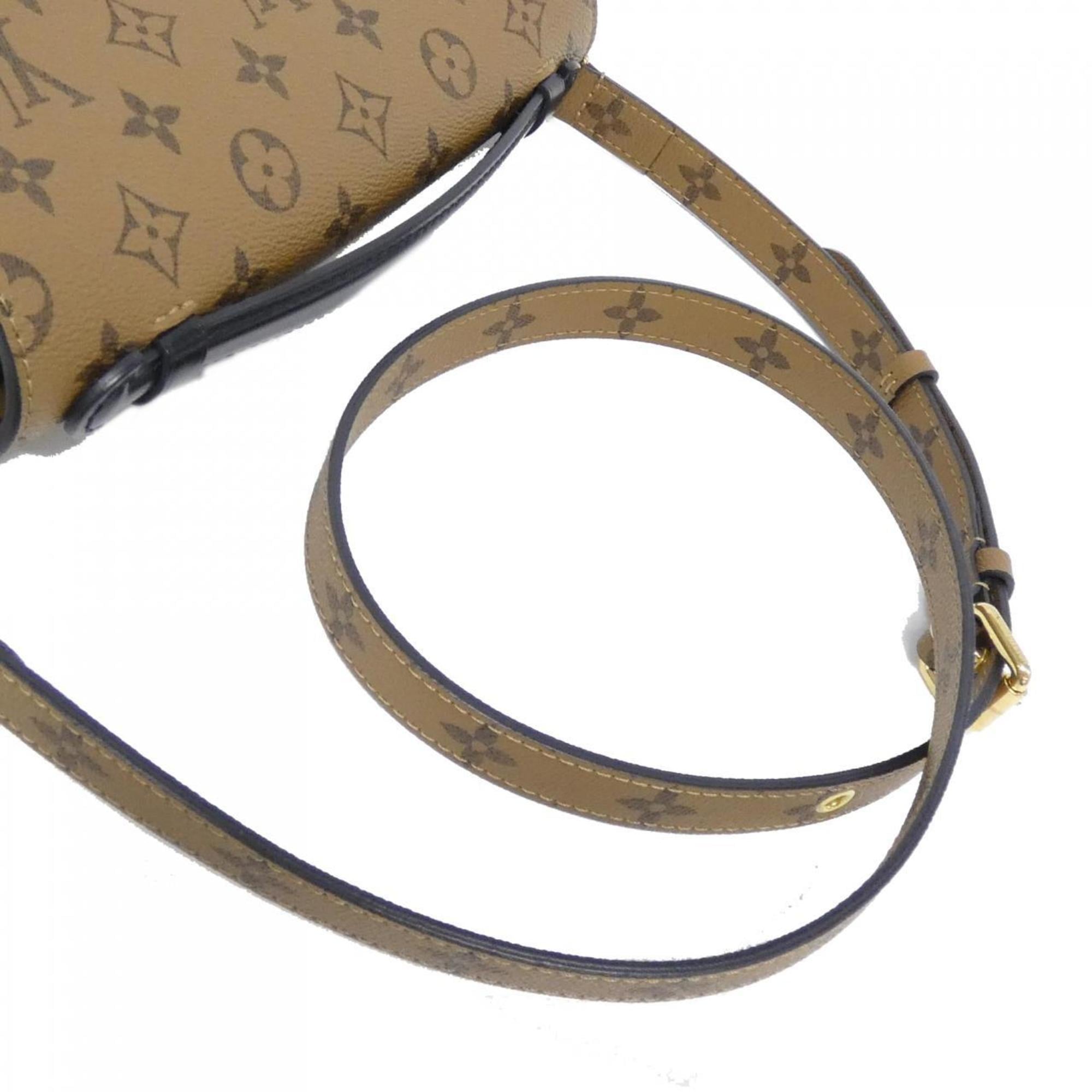Louis Vuitton Marron Coated Canvas Handbag Pochette