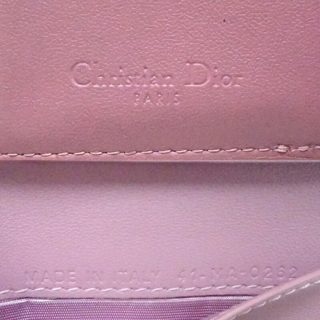 Christian Dior Pink Leather Wallet (Tri-Fold) (Pre-Owned)