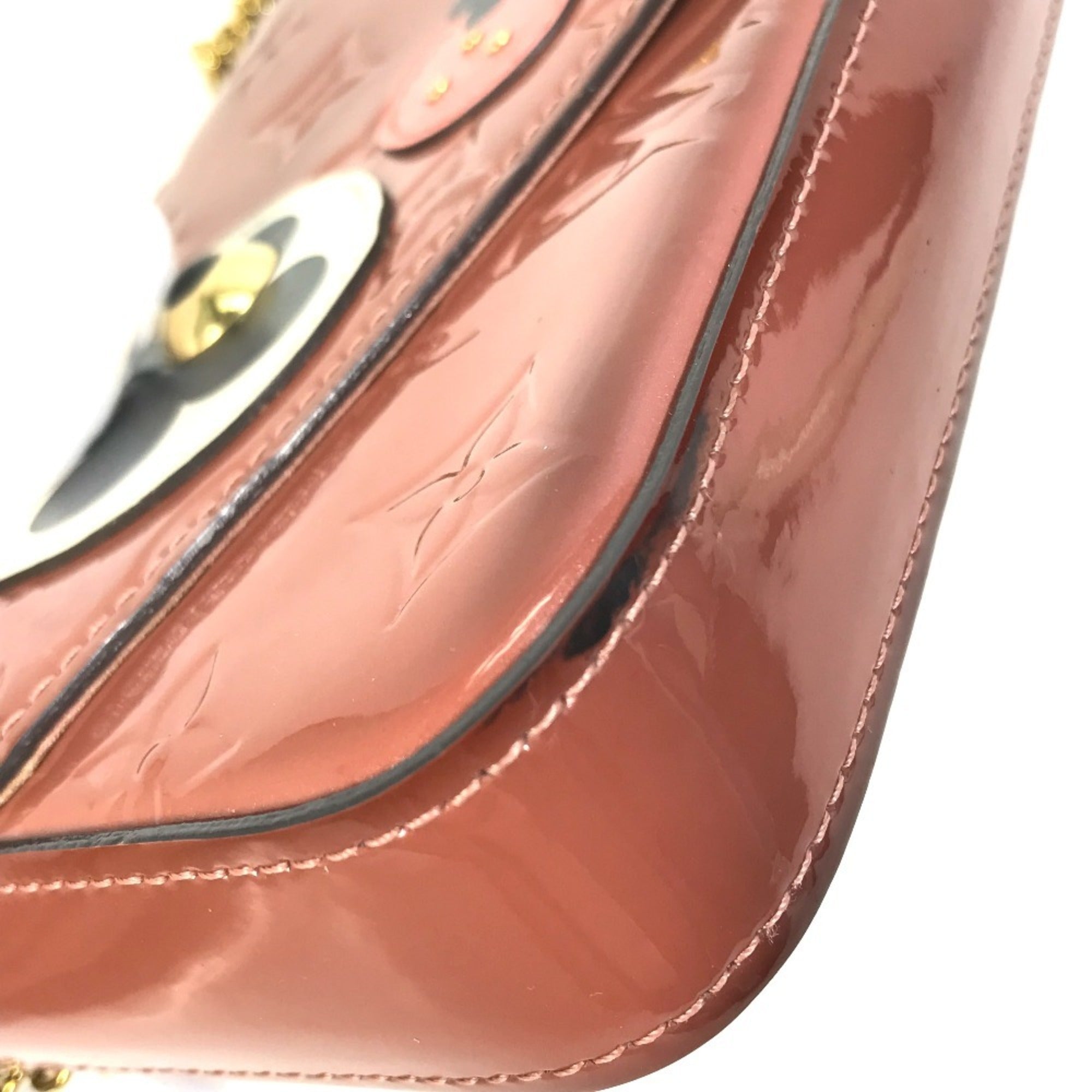 Louis Vuitton Monogram Vernis Pink Patent Leather Pochette Shoulder Bag