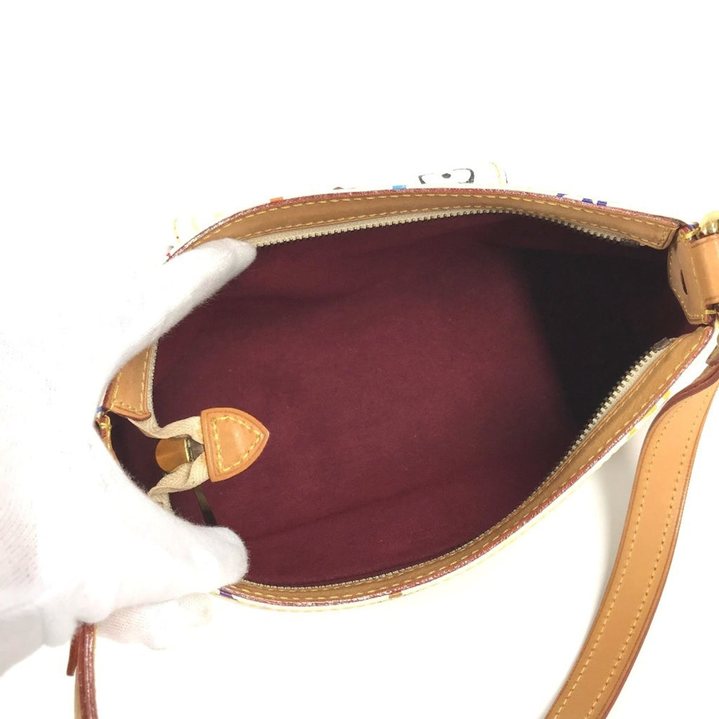 Louis Vuitton Blanc Multi-Color White Yellow Monogram Multicolore Canvas Handbag Shoulder Bag