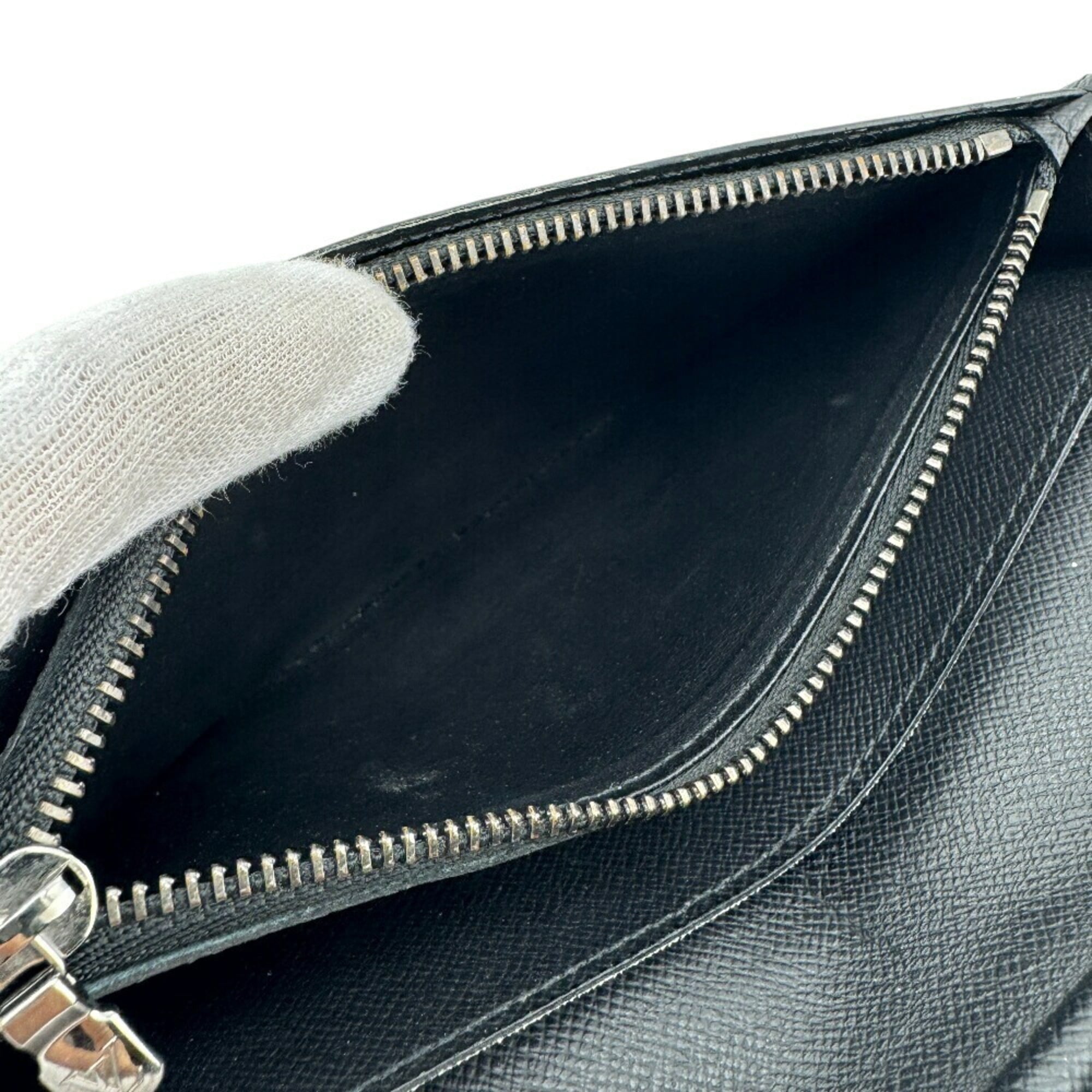 Louis Vuitton Black Leather Long Wallet