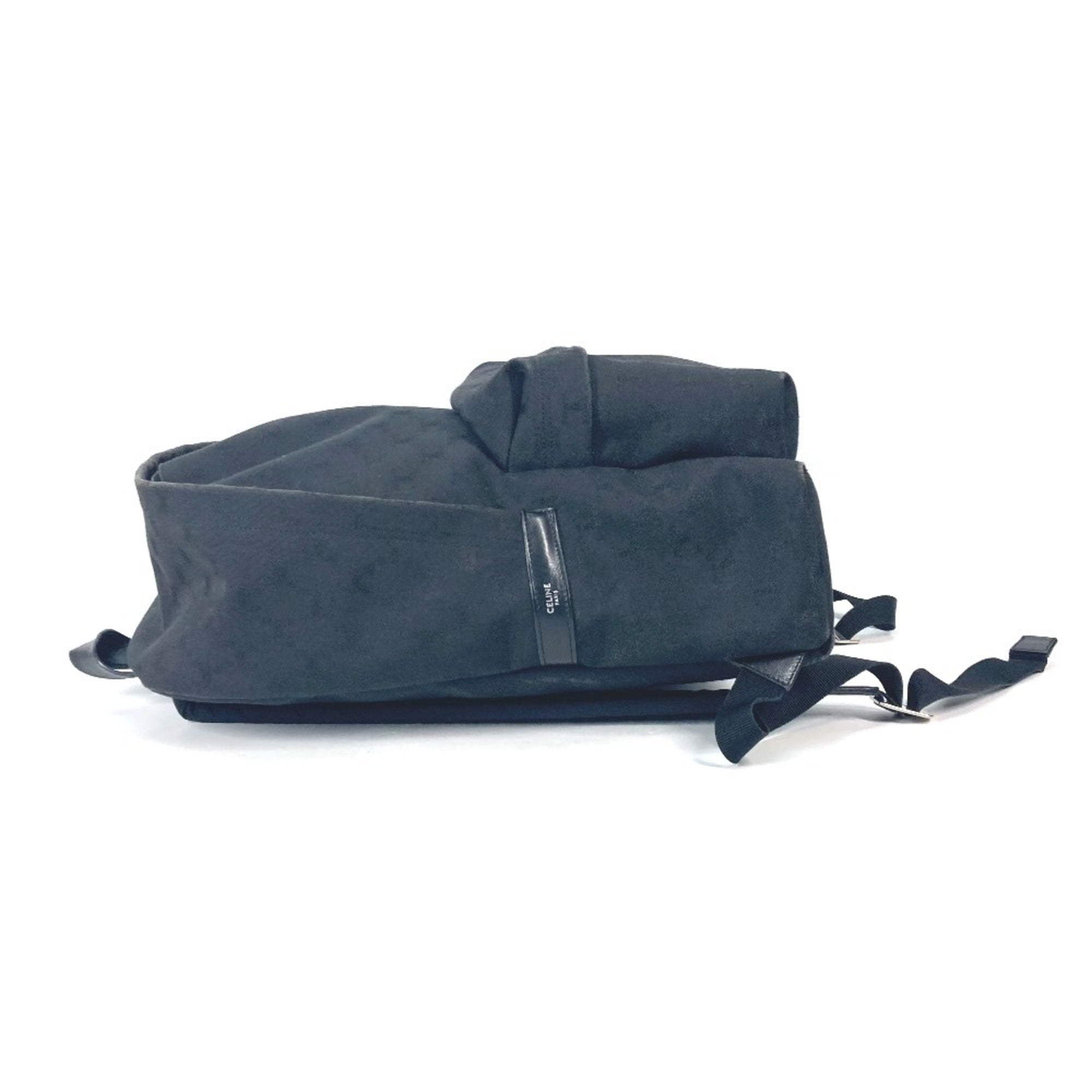 Celine Black Canvas Leather Backpack