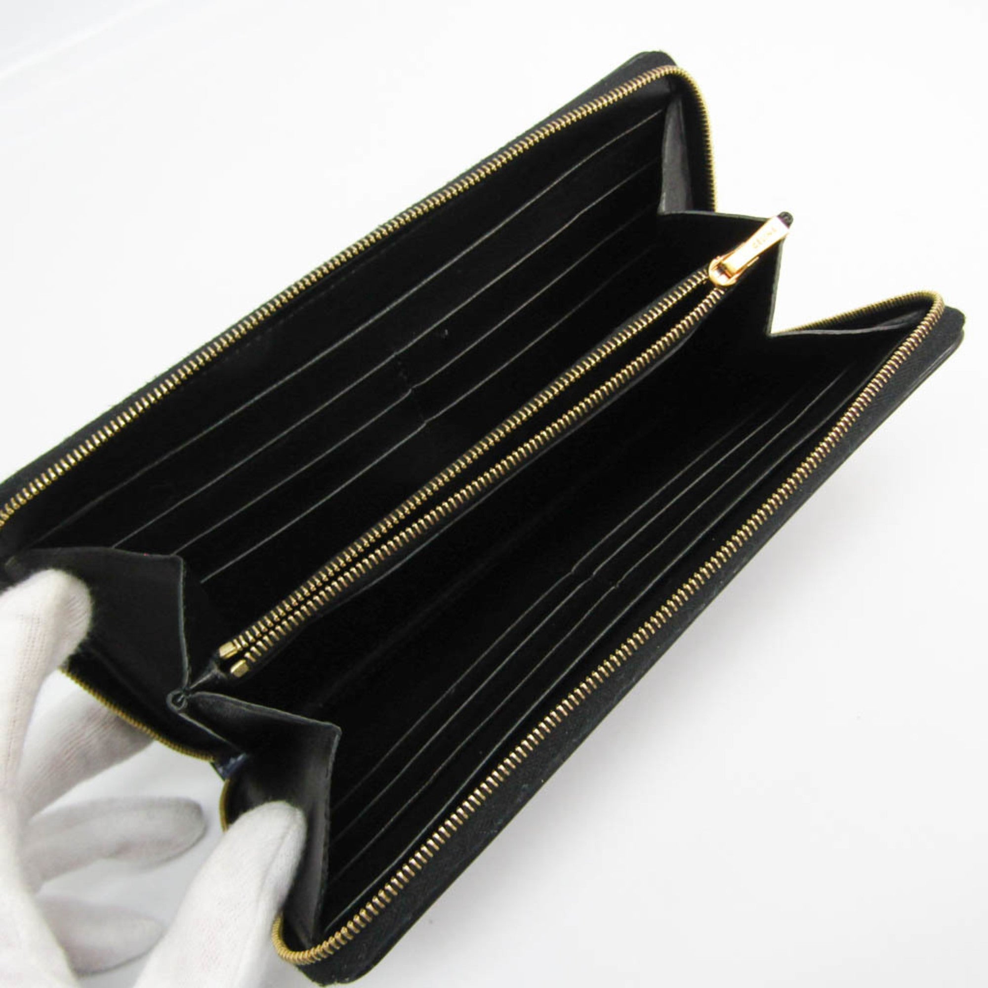 Celine Navy Leather Long Wallet (Bi-Fold)