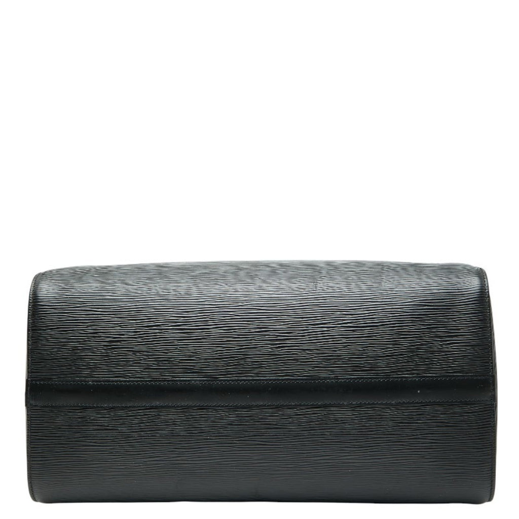 Louis Vuitton Black Noir Leather Boston Bag Handbag
