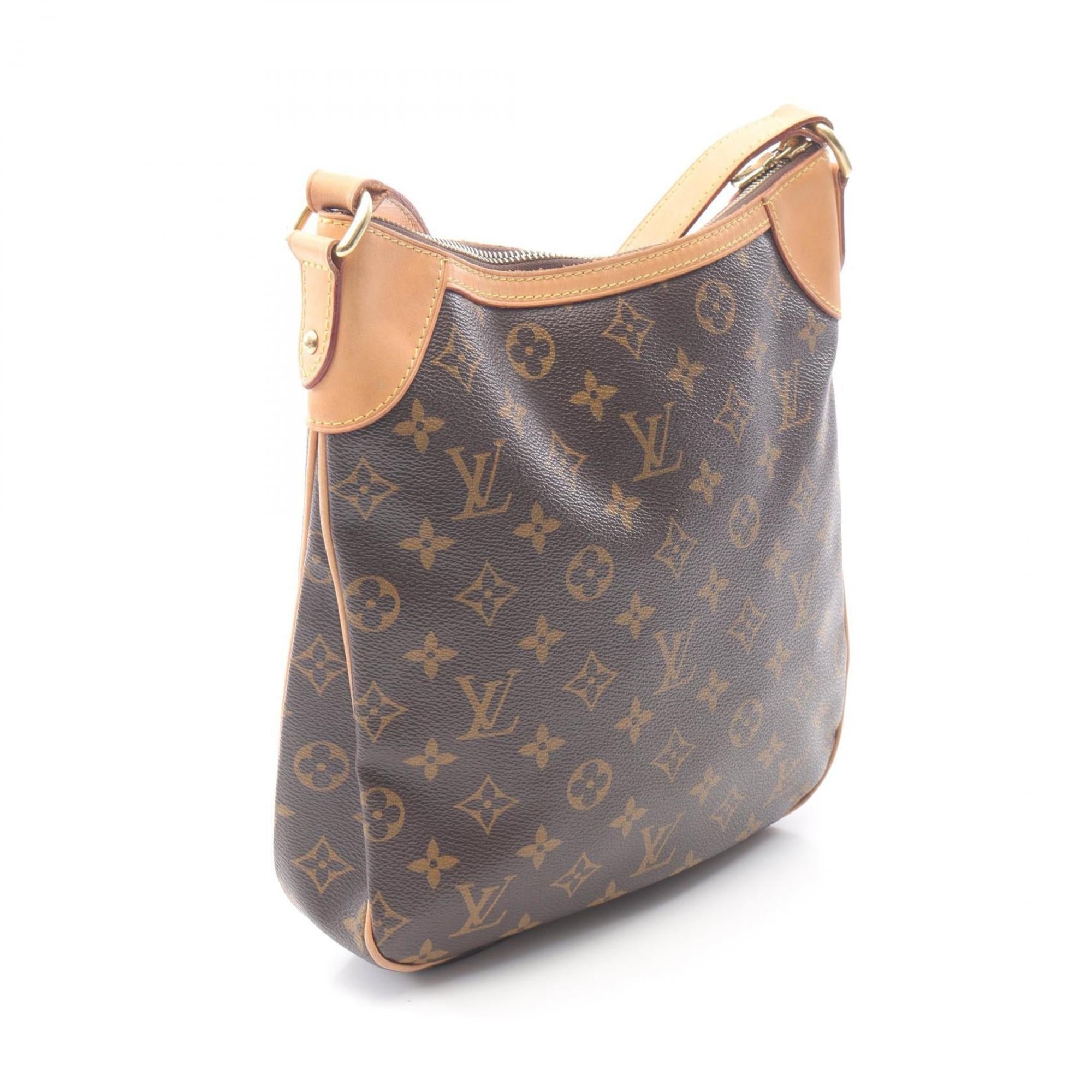 Louis Vuitton Brown Coated Canvas Leather Shoulder Bag