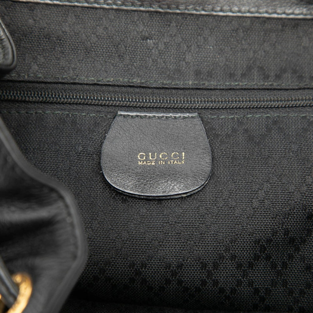 Gucci Black Leather Backpack (Pre-Owned)