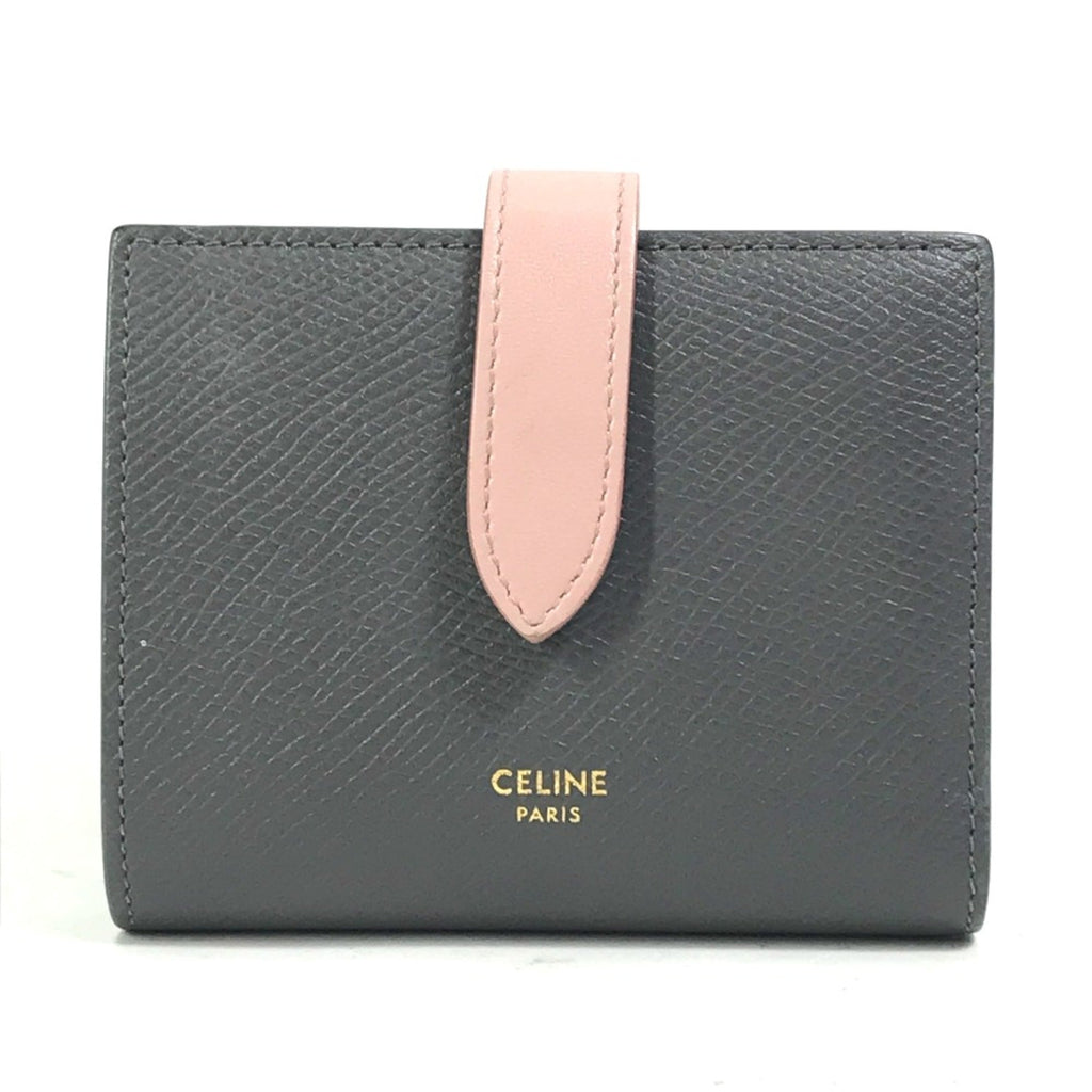 Celine Gray Leather Wallet (Tri-Fold)