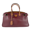 Louis Vuitton Brown Burgundy Leather Handbag Shoulder Bag