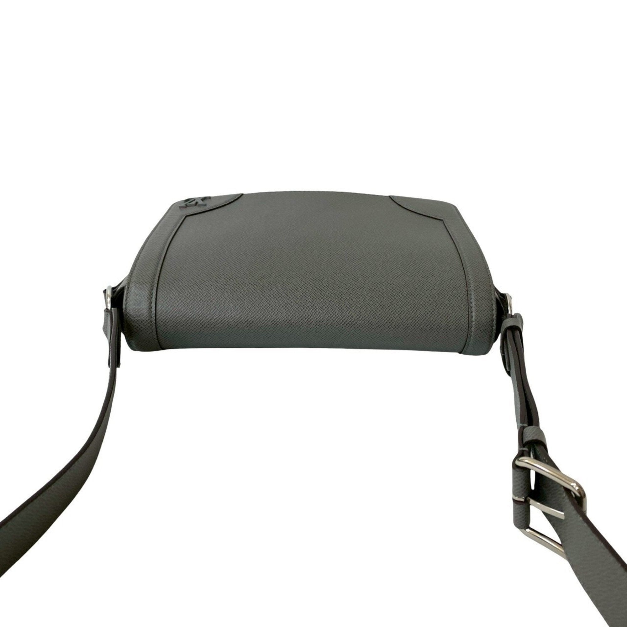 Louis Vuitton Gray Leather Shoulder Bag