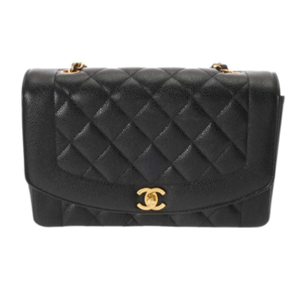 Chanel Black Grained Calfskin Shoulder Bag