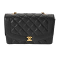 Chanel Black Grained Calfskin Shoulder Bag