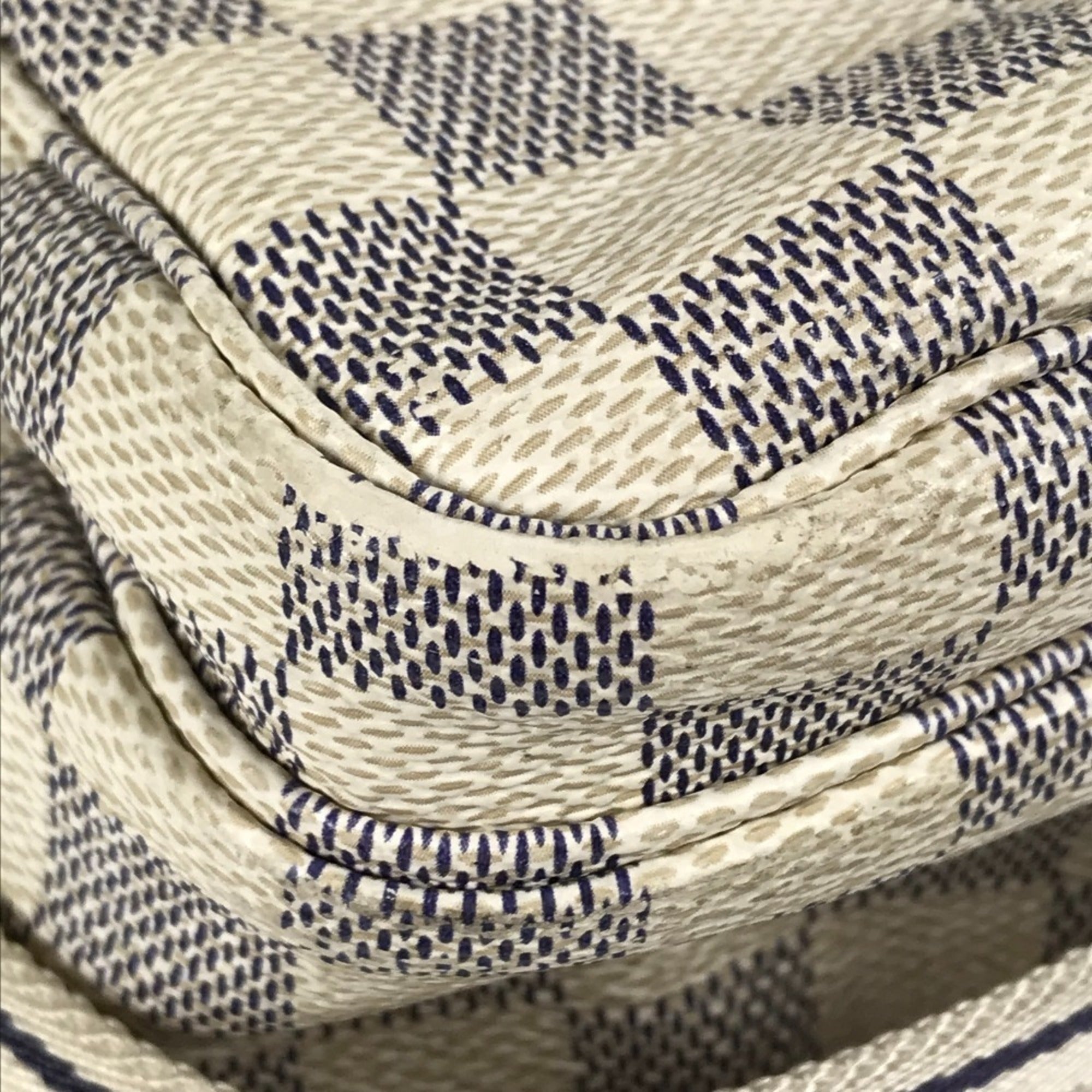 Louis Vuitton White Yellow Damier Azur Shoulder Bag