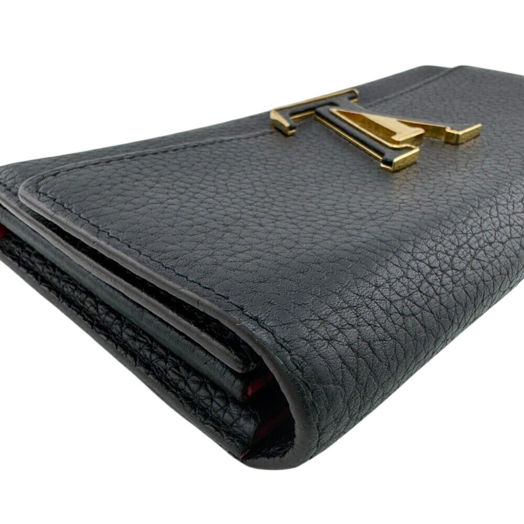 Louis Vuitton Taurillon Black Leather Long Wallet