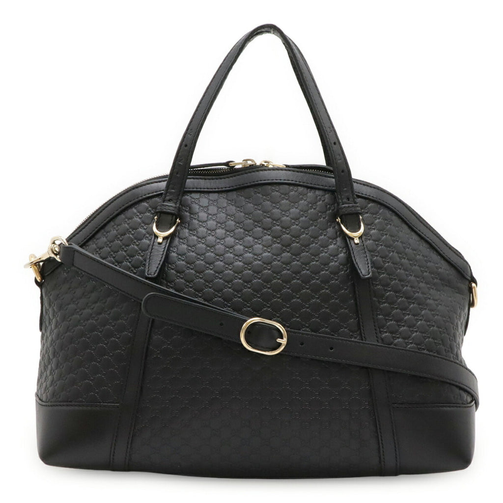 Gucci Black Leather Handbag Shoulder Bag Tote Bag (Pre-Owned)