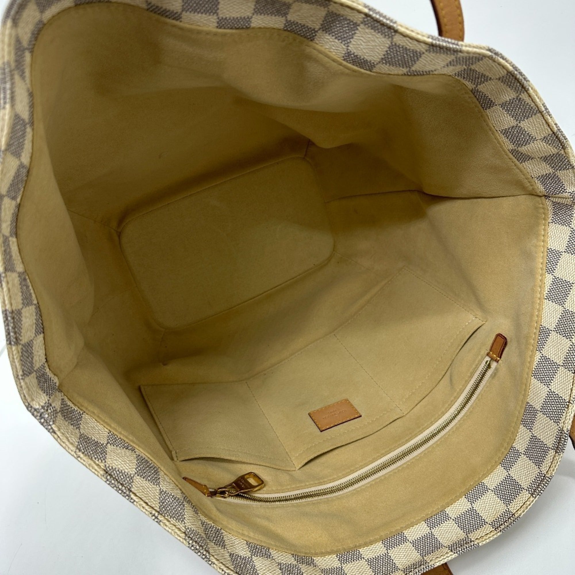 Louis Vuitton White Damier Azur Shoulder Bag Tote Bag