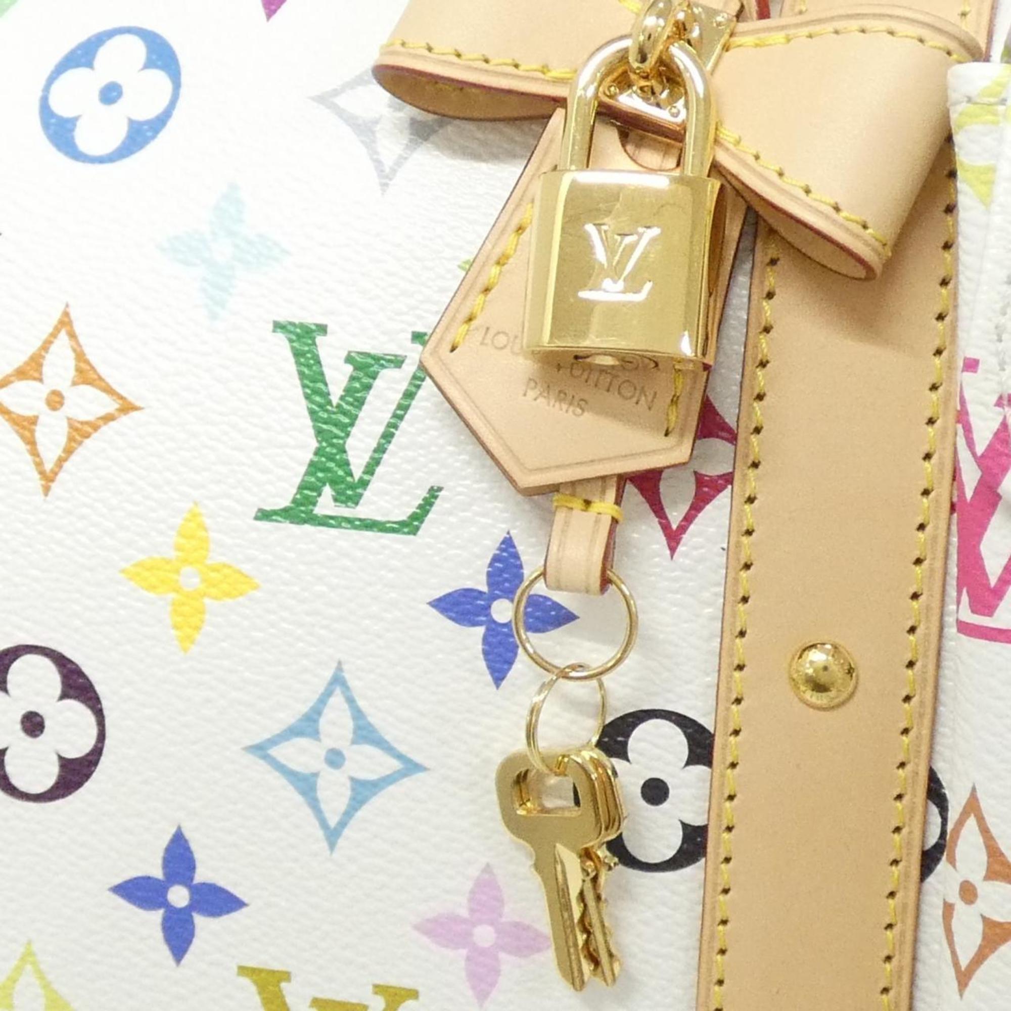 Louis Vuitton Monogram Multicolore White Coated Canvas Boston Bag