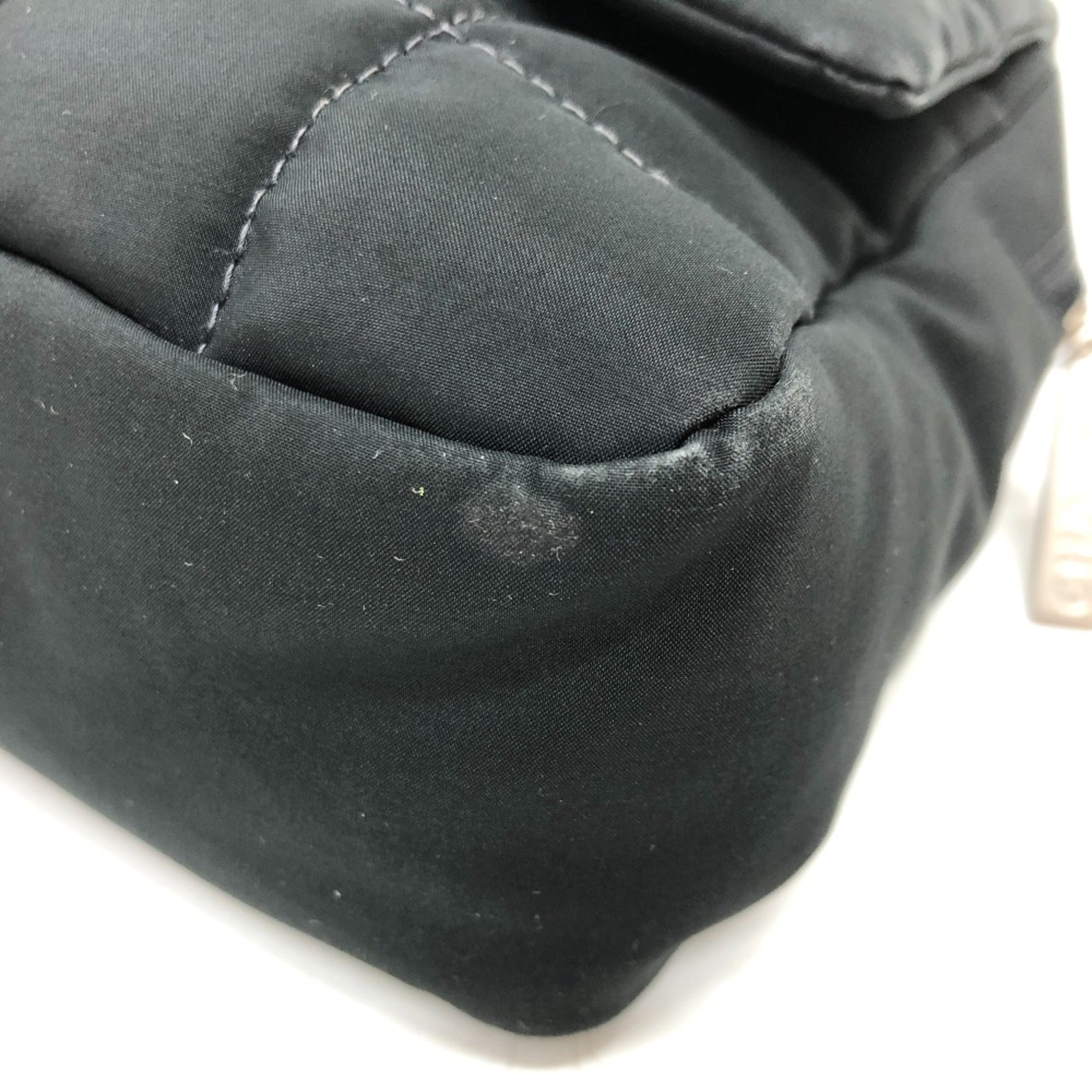 Chanel Black Cloth Shoulder Bag