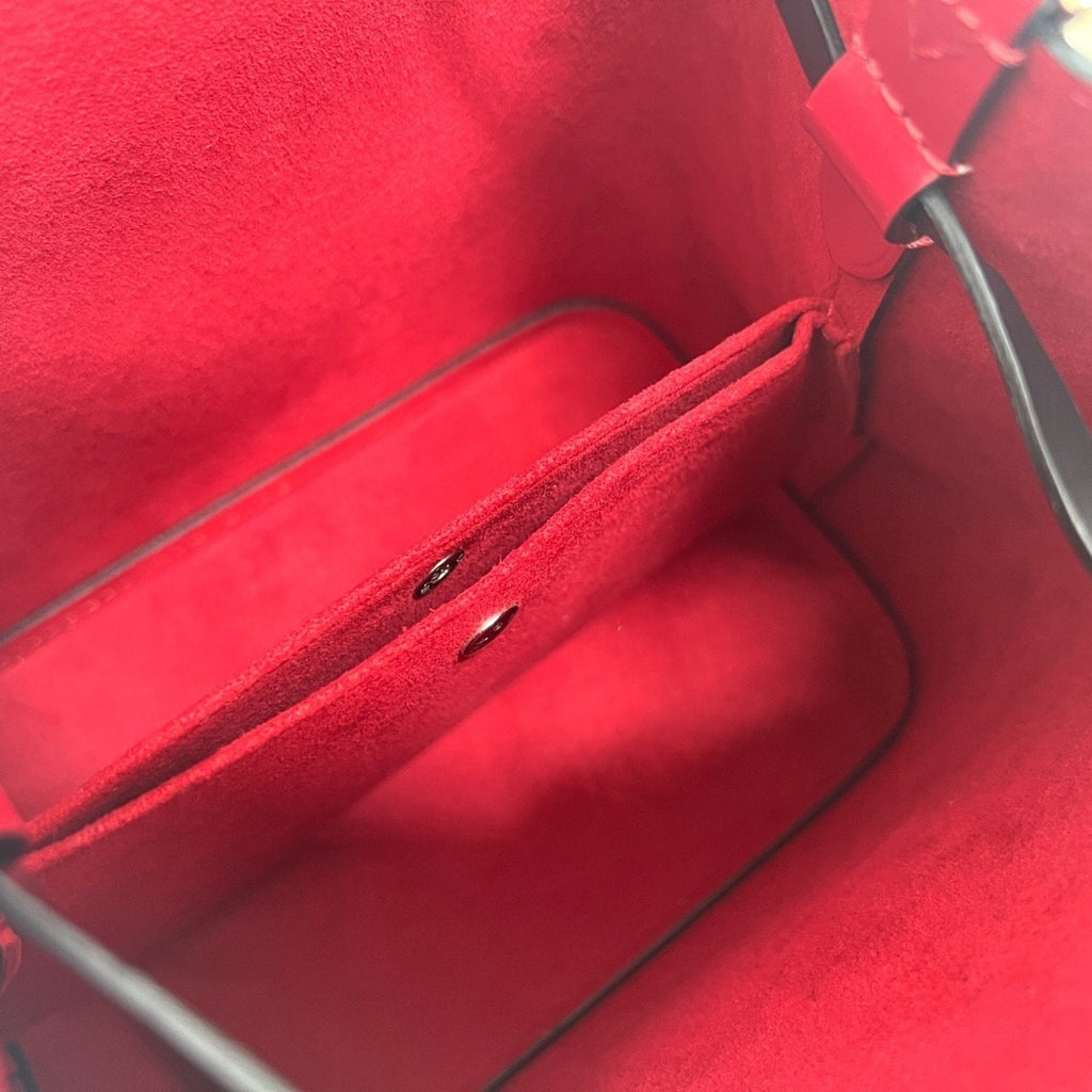 Louis Vuitton Black Red Color Tricolor White Epi Leather Shoulder Bag