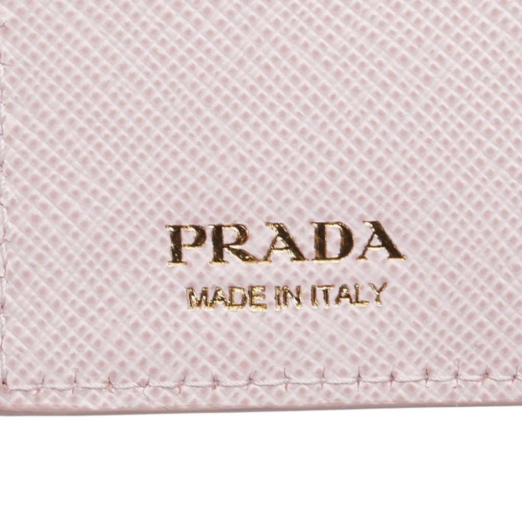 Prada Saffiano Pink Leather Wallet (Bi-Fold)