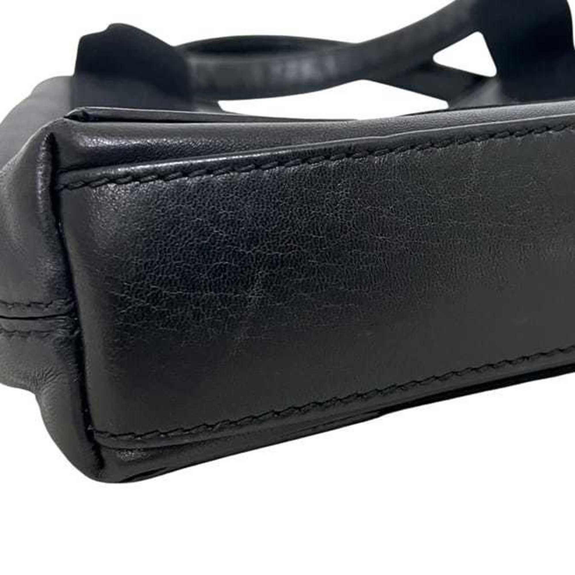 Balenciaga Black Leather Handbag Pouch Shoulder Bag Tote