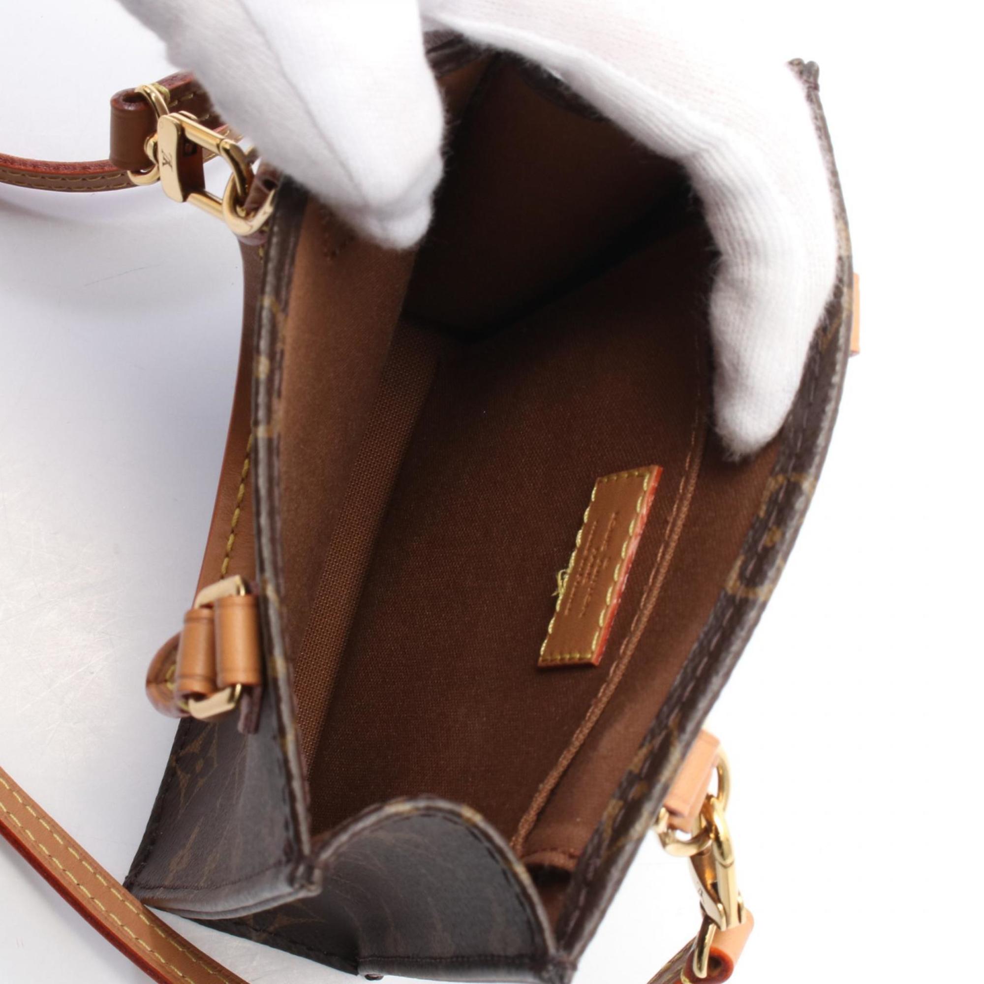 Louis Vuitton Brown Coated Canvas Leather Handbag
