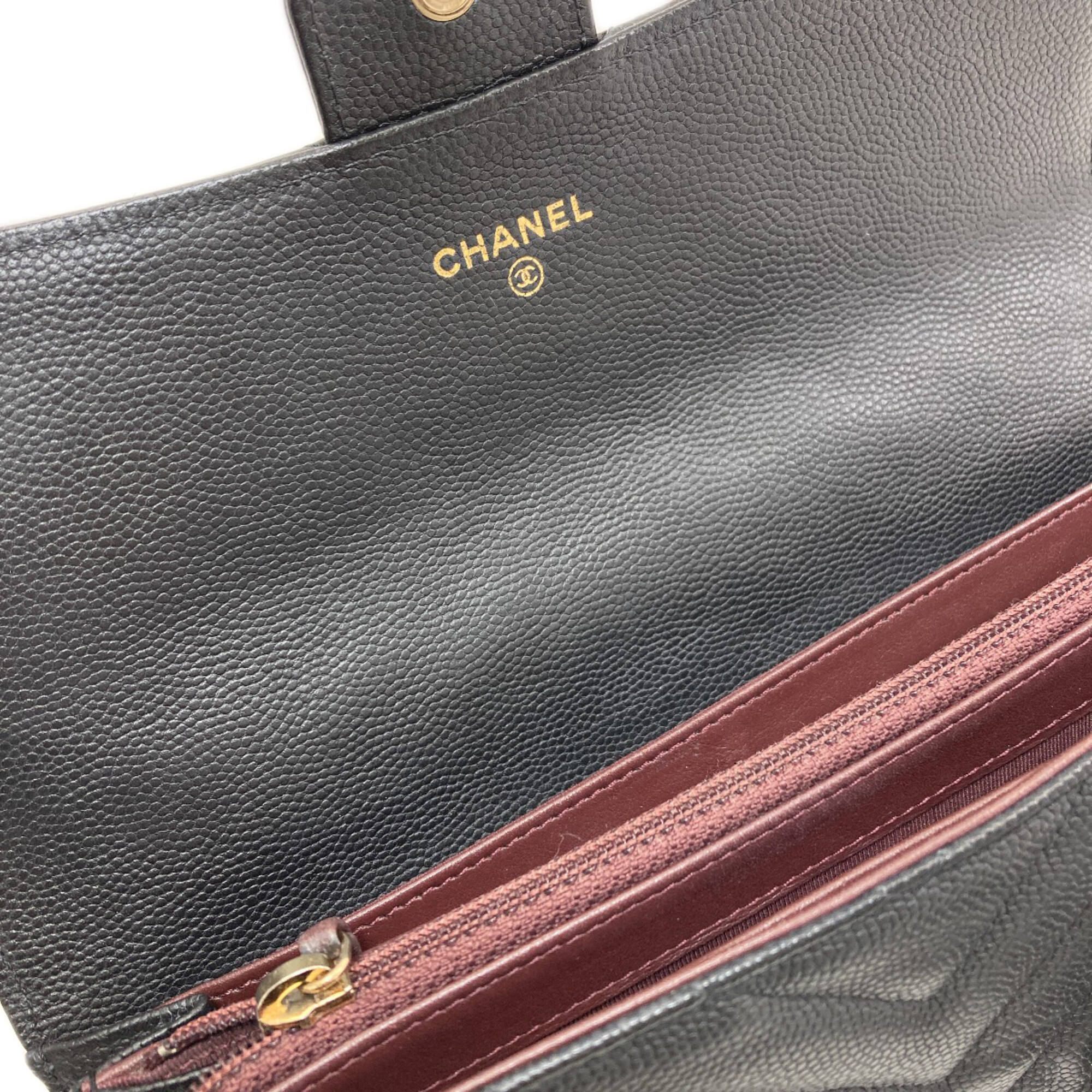 Chanel Black Long Wallet (Bi-Fold)