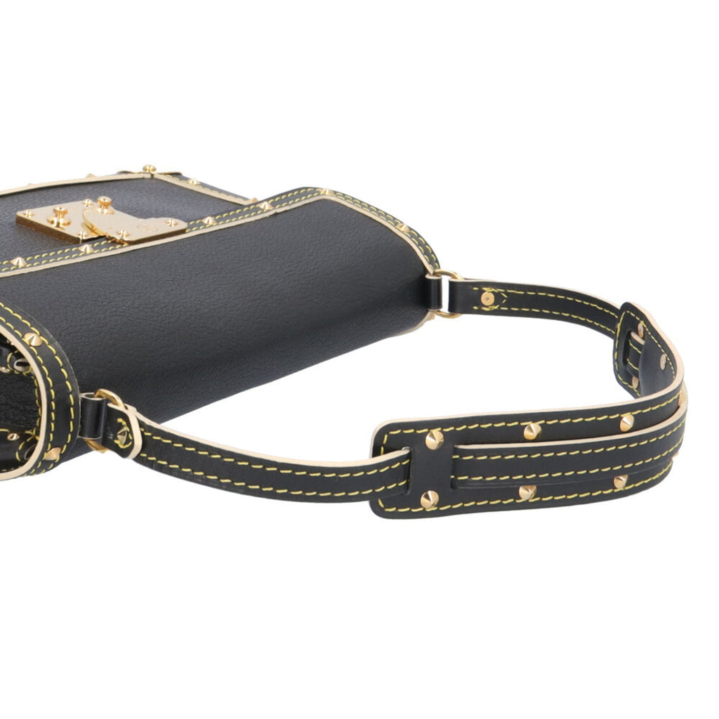 Louis Vuitton Black Leather Shoulder Bag