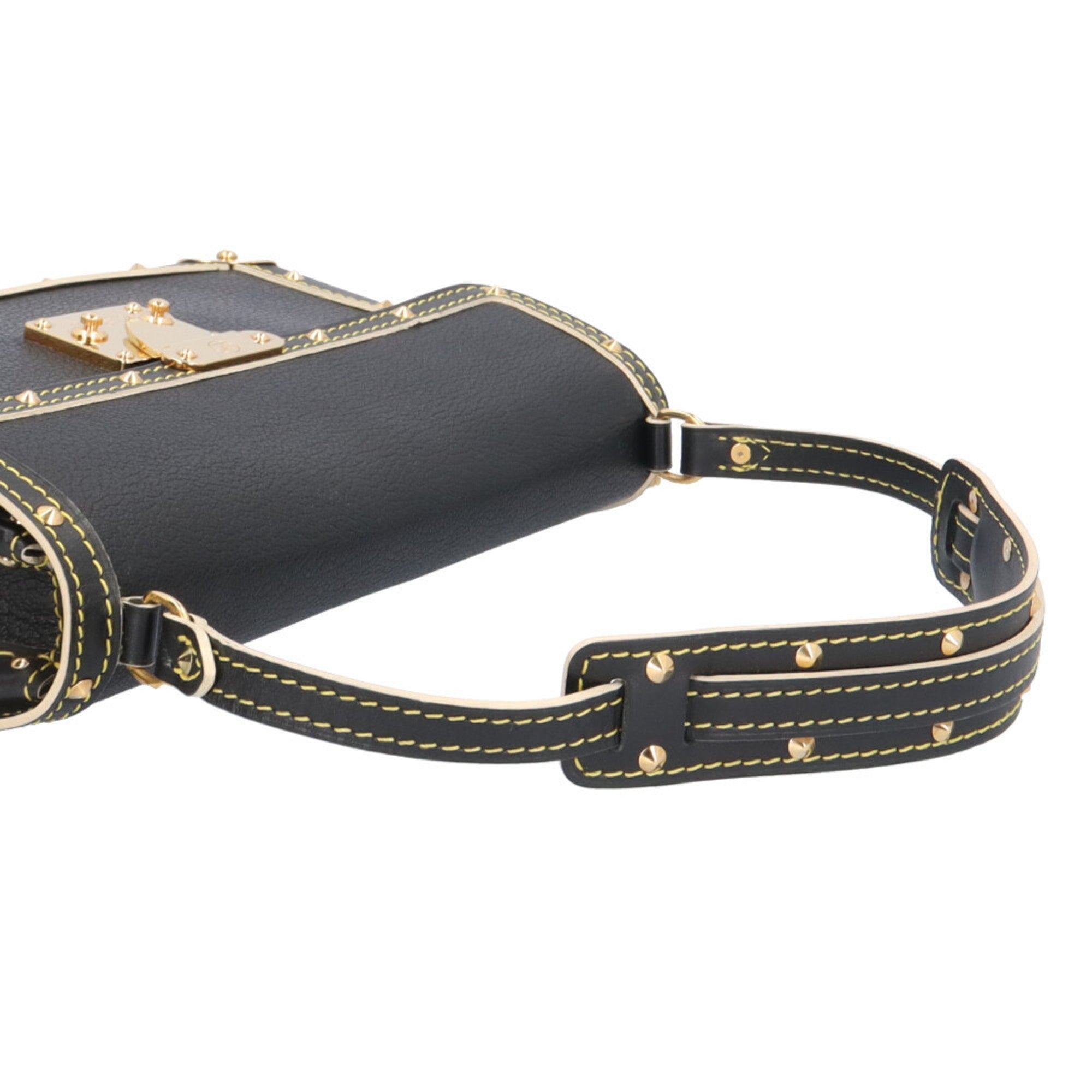 Louis Vuitton Black Leather Shoulder Bag