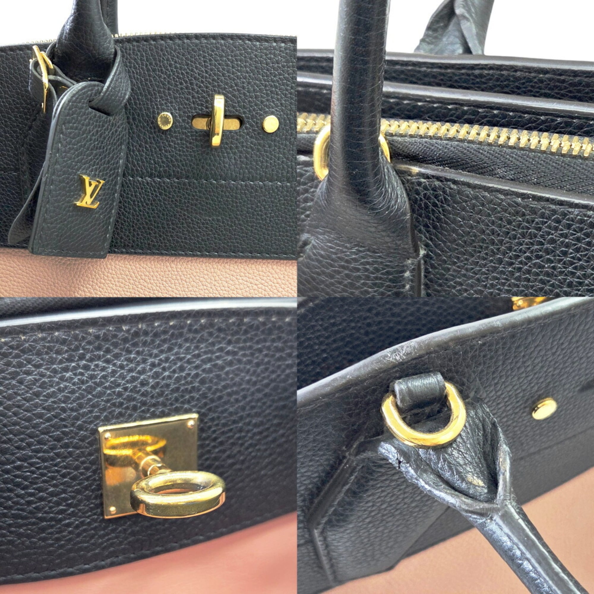 Louis Vuitton Black Pink Cuir Ombre Leather Handbag