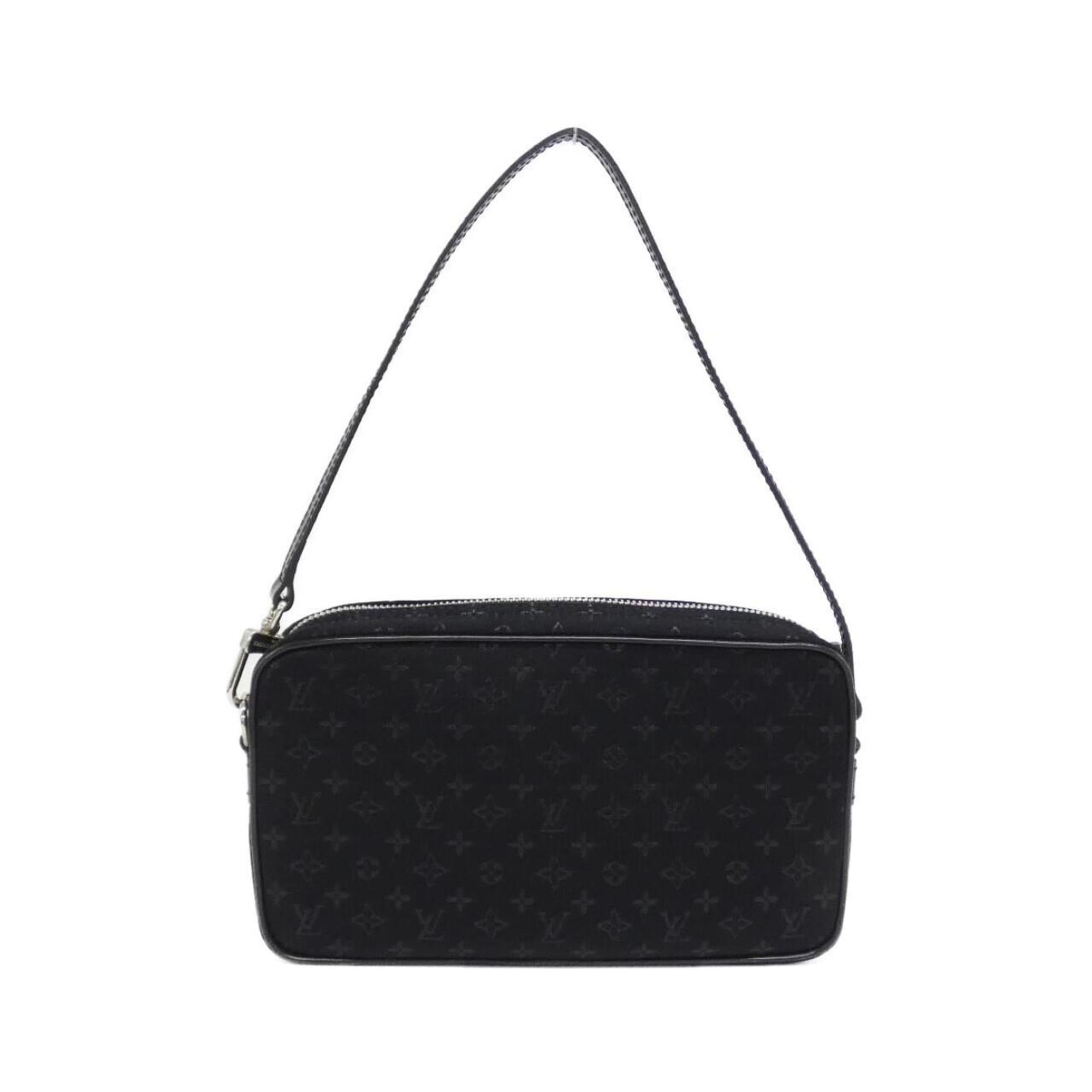 Louis Vuitton Black Satin Pochette Pouch