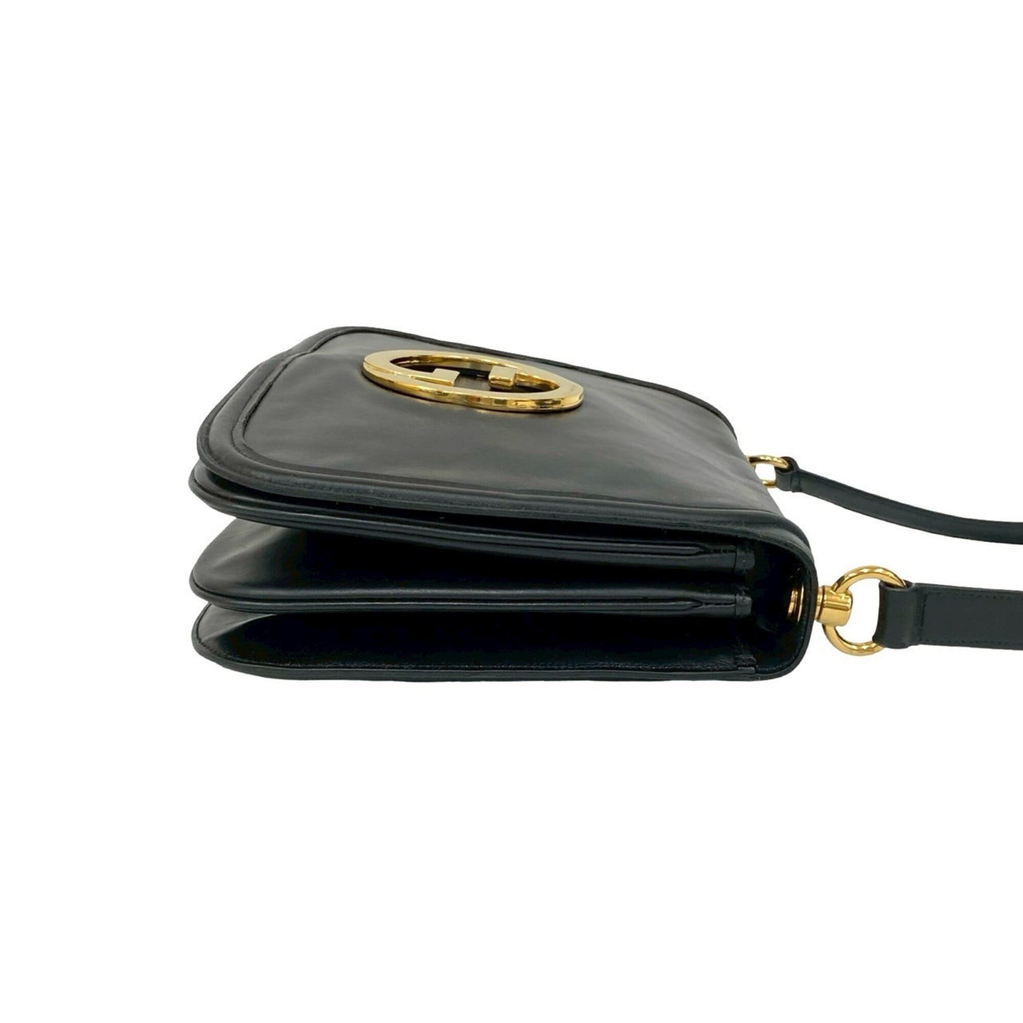 Gucci Black Leather Pochette Shoulder Bag (Pre-Owned)